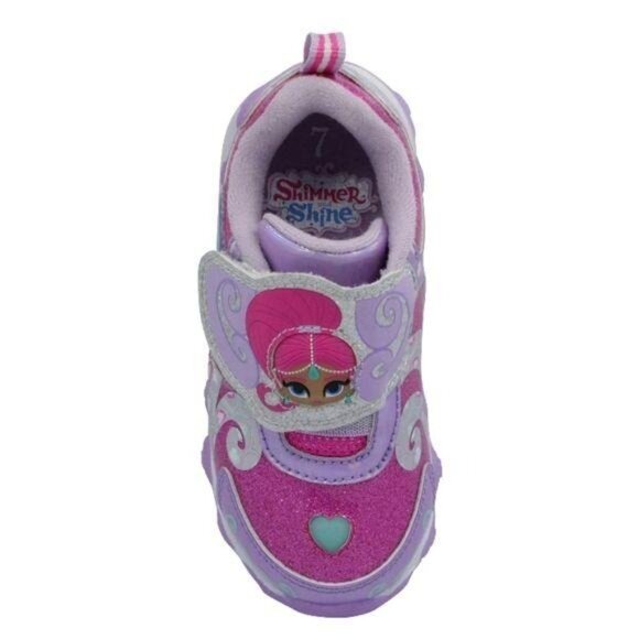 Shimmer & Shine Size 7 Shoes Girls Light-Up Cushioned Insole Pink Purple - Picture 5 of 10